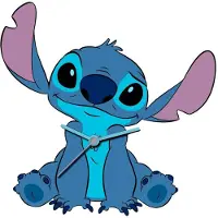 Stitch Väggklocka Large Xl 50x50cm För Baby Barn / Lilo And Stitch / Las3069