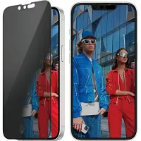 PanzerGlass - Skärmskydd för mobiltelefon - ultrabred passning med EasyAligner - glas - med sekretessfilter - för Apple iPhone 13, 13 Pro, 14