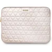 GUESS Quiltat fodral för en 13" bärbar dator - rosa