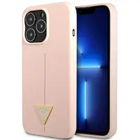 GUESS GUHCP13XSLTGP iPhone 13 Pro Max 6,7" rosa/rosa hårdskal Triangel i silikon