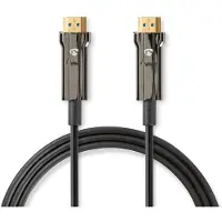 Nedis Aktiva Optiska Ultra High Speed ??HDMI Kabel med Ethernet | HDMI(tm) Kontakt | HDMI(tm) Kontakt | 8K@60Hz | 48 Gbps | 30.0 m | Rund | PVC | Svart | Presentbox