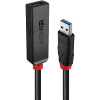 Lindy Thunderbolt-kabel USB 3.2 Gen1 RJ45-kontakt 8 m Flerfärgad Slimline, guldpläterad kontakt, Rund, Aktiv med signalförstärkning, Förtennad 43402