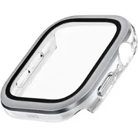 Uniq Voute härdat glasfodral för Apple Watch 10 46 mm - silver