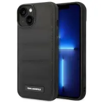 Karl Lagerfeld Puffy långsträckt logotypfodral för iPhone 14 Plus - Svart