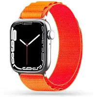 Tech-Protect Apple Watch Series Ultra 3/2/Ultra/11/10/9/8/SE 3/(2022)/7/SE/6/5/4/3/2/1 Nylon Pro Armband - 49mm/46mm/45mm/44mm/42mm - Orange