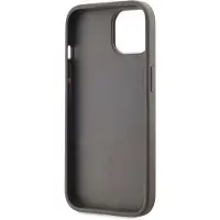 DKNY läderfodral MagSafe iPhone 15 med rutigt monomönster - Beige