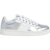 Pepe Jeans för kvinnor/flickor. PGS000005 Spelare Glansiga skor silver (36), Karta, Nyckelband, Casual, barnmode