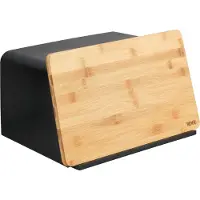 Wenko Kubo, Rektangulär, Svart, Trä, Bamboo, Plast, Trä, Bamboo, Lock med gångjärn