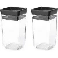 Brabantia Mini förvaringsburk 2-pack, Brabantia, Mörkgrå