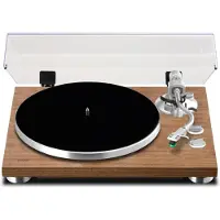 Teac TN-400BT-X, Remdriven skivtallrik, Manuell, Svart, Valnöt, Aluminium, 33,45,78 RPM, MM-type (VM-type)