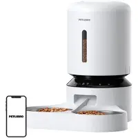 Petlibro Granary foderautomat med dubbelskål, WiFi, 5L (vit)