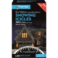 Premier 360 LED-ljuskedja Snöflinga - 8 8m