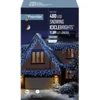 Premier 480 LED-ljuskedja Snöflinga - 11 8m