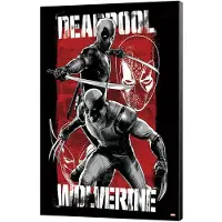 SEMIC Varg Deadpool Förundran Trä Väggkonst & 03 Max Ansträngning Affischer 35x50 Cm