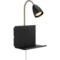 Markslöjd Vägglampa Cuarto, Svart, Sovrum, Metall, Modern, Vägglampa, vägglampa inomhus