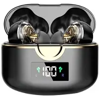 INF Trådlösa Bluetooth 5.0 Hörlurar med dubbla dynamiska högtalare Black
