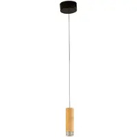 FISCHER&HONSEL GMBH Hänglampa Shine-Wood, dimbar, Ljust trä, Vardagsrum / matsal, Trä, Pendellampa