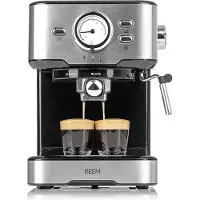 BEEM 05025 Espressomaskin med filterhållare Svart, Silver 1100 W