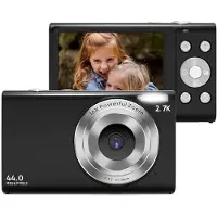 INF Digitalkamera 2.7K/44MP/16x Zoom/Anti-Shake/Webcam Svart