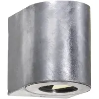 Nordlux LED utomhus vägglampa Canto 2, Aluminium / grå / zink, Aluminium / grå / zink, Modern, LED-vägglampa utomhus