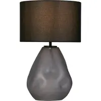 Searchlight Bordslampa Devon, Svart, Vardagsrum / matsal, Textil / tyger / siden, Bordslampa