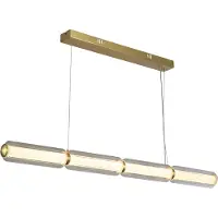 Searchlight Pendellampa Mod, dimbar, Mässing / guld, Vardagsrum / matsal, Metall