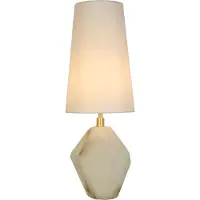 Searchlight Bordslampa Apex, Vitt / opal, Vardagsrum / matsal, Textil / tyger / siden, Bordslampa