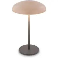 Briloner LED-bordslampa med batteri Brilo unplugged Caxa, beige/antracit dimbar, Svart, Metall