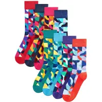 Next Sockor marinblå / violettblå / rosa / röd