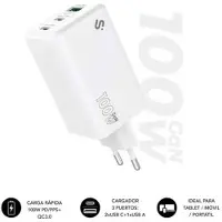 Subblim Gan Usb-a Och Usb-c Väggladdare 100w