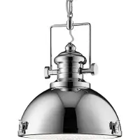 Searchlight Hänglampa Metal, dimbar, Förkromad / silver, Vardagsrum / matsal, Metall, Industriell design, Pendellampa