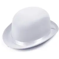 Bristol Novelty Unisex Vuxen vit bowlerhatt One Size vit