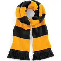 Beechfield Unisex Vuxen Stadium Scarf One Size svart/gyllene