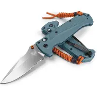 Benchmade Adira fällkniv, depth blue grivory, tandad