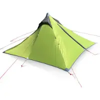 TOMTOP JMS Campingtält för 1-2 personer Lätt vattentätt utomhuscamping tipi-tält Pyramidtält grön