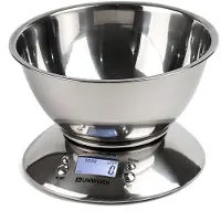 Boho berry Digital köksvåg med hög noggrannhet 11 lb/5 kg matvåg med avtagbar skål Rumstemperatur, larmtimer Vågen i rostfritt stål 5Kg