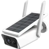 LS VISION 3MP Solar WIFI-kamera Trådlös CCTV Säkerhetsövervakningskamera Lågeffekt IP66 Vattentät IP-kamera med NightVision PIR Detect Without TF card