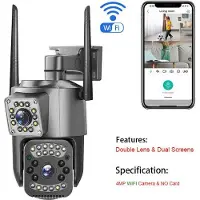 VStarcam Ny 2K HD Vattentät EU IP-kamera Wifi 4G Sim-kort PTZ 4MP Dual Lens Outdoor AI Mänsklig spårning Färg Night Vision CCTV Säkerhetskamera 4MP WIFI Camera