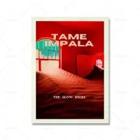 Fairy Art Gallery Tame Impala Psychedelic Poster Vintage Musik Album Cover Art Prints Present Modern Heminredning Väggbilder för Living Room Club 70x120cm No Fram
