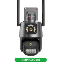 VStarcam Ny 9MP tre lins EU WIFI IP-kamera 4K HD Dual Screen PTZ-kamera Automatisk spårning Säkerhet CCTV-kamera 4MP P2P Videoövervakning iCSee 4MP NO Card