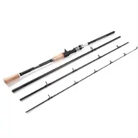 GoolRC Fiskespö för sötvattens- och saltvattenfiske 4-sektion 2,1 m / 2,4 m kastspö med spinnspö Cast Rod 21cm