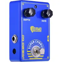 Koogeelife Dolamo D-3 Super Chorus gitarreffektpedal Choruspedal med True Bypass för elgitarr mörkblå färg