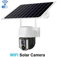 LS VISION 4G 1080P SIM-kort Solar Smart Camera 4K CCTV WiFi IP utomhus Trådlös kamera med dubbla linser Vattentät CCTV Hemsäkerhetsskydd WIFI Camera