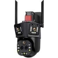 LS VISION Smart Home 20MP 10K WIFI övervakningskamera Fem lins trådlös utomhus IP-kamera 20X zoom Optisk automatisk spårning CCTV-kamera PTZ 20MP AU Plug