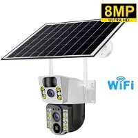 LS VISION V380Pro 8MP 4K Solcellsbatteridriven WiFi-kamera Utomhus Auto-spårning Människodetektion Solenergiövervakning Trådlös kamera WIFI Camera
