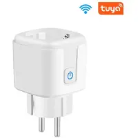 Igeteck Smart WiFi-uttag EU Typ E Trådlös fjärrkontrolluttag Laddningsadapter Smart Home Strömuttag EU Plug vit