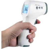 Igeteck Beröringsfri IR infraröd termometer Pann Digital temperaturmätning LCD digital display Snabbmätning infraröd termometer för babybarn vuxen vit