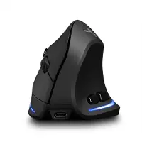 3d printing machine ZELOTES F-35B trådlös spelmus 2.4G+BT3.0+BT5.0 Ergonomisk vertikal mus med tre lägen 3-växlad svart