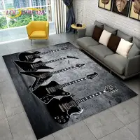 HGHT Klassisk gitarr elektrisk gitarr basyta matta, matta för vardagsrum soffa dörrmatta dekoration, barnspel halkfri golvmatta 40x60cm(15x23in)