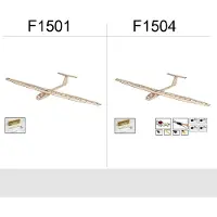 TOMTOP JMS Dancing Wings Hobby F1501 Balsa RC Flygplan Glider 1550 mm Wingspan Flygplan DIY KIT F1501 khaki